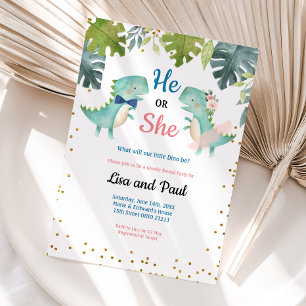 Einladung von Dinosaur Bowtie oder Tutu Dinosaur 