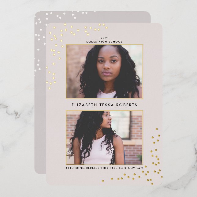 Einladung von doppeldotierten Abschlüssen (Vorderseite/Rückseite)