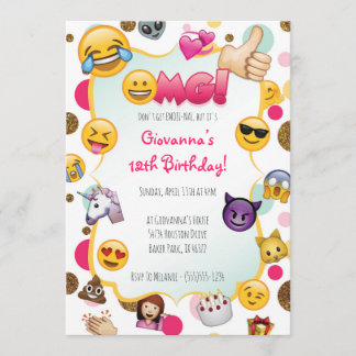 Einladung von Emoji Birthday - Einladungen zum The