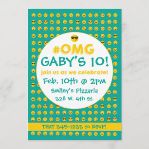 Einladung von Emoji zum Geburtstag