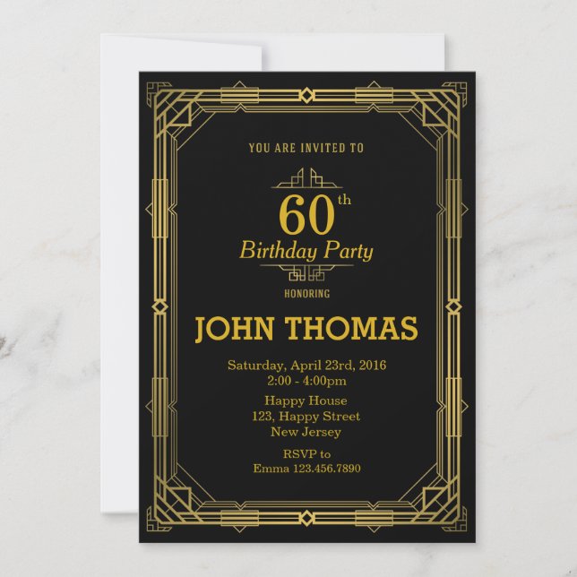 Einladung von Erwachsenen zum Geburtstag (Vorderseite)