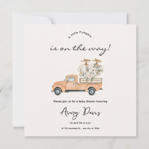 Einladung von Fall Pumpkin Baby Dusche mit eigener