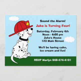 Einladung von Feuerhunden zur Geburtstagspartei