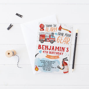 Einladung von Feuerwehrfahrzeugen zur Geburtstagsp