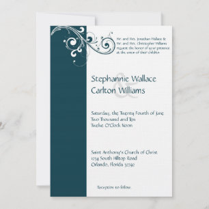 Einladung von Filigree Navy/White Wedding