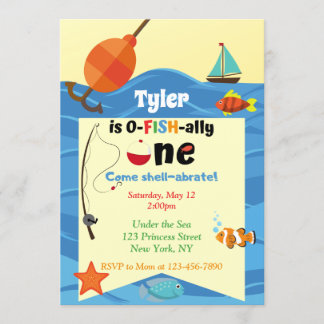 Einladung von Fischen zu einem Geburtstag