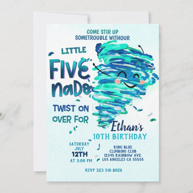 Einladung von Fivenado (Vorderseite)