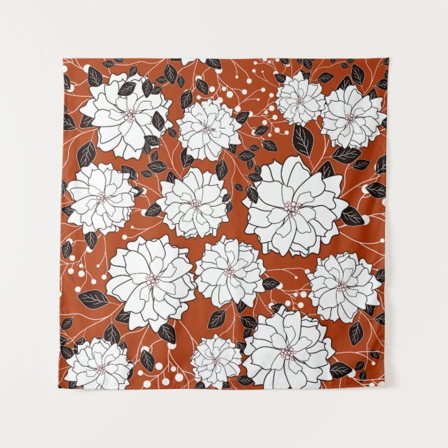 Einladung von Flora: Abstrakte Hochzeit Wandteppich (Vorderseite)