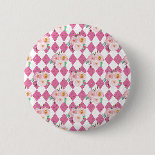 Einladung von Floral Wreath Button