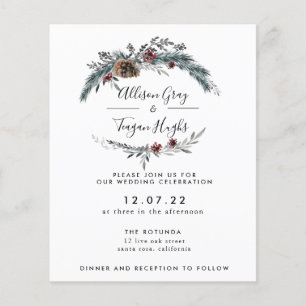 Einladung von Floral Wreath   Flyer Haushalt