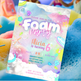 Einladung von Foam Birthday