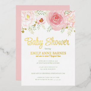 Einladung von Foil Baby Shower