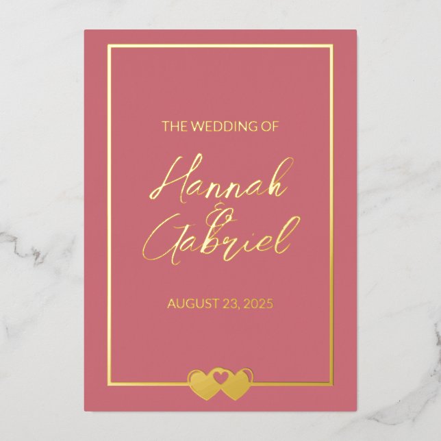 Einladung von Foil Wedding Foil (Vorderseite)