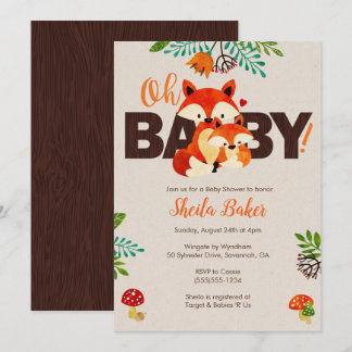 Einladung von Fox Baby Shower - Einladungen von Ba