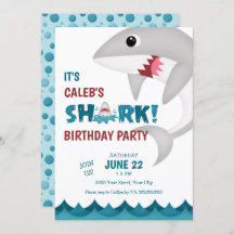 Einladung von Fun Shark Birthday