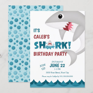 Einladung von Fun Shark Birthday