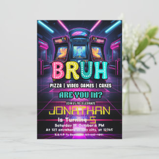 Einladung von Gamer Birthday