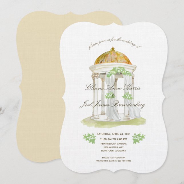 Einladung von Gazebo zur Hochzeit (Vorne/Hinten)