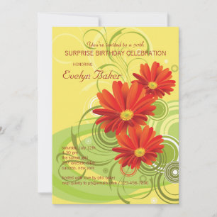 Einladung von Gerbera Daisies