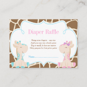 Einladung von Giraffe Boy oder Girl Diaper