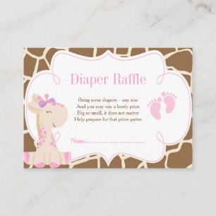 Einladung von Giraffe Pink Girl Diaper