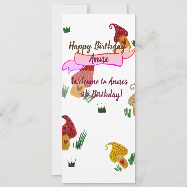 Einladung von Girl Birthday (Vorderseite)