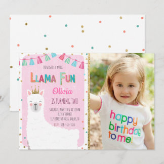 Einladung von Girl Llama zum Geburtstag