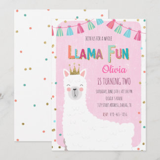 Einladung von Girl Llama zum Geburtstag