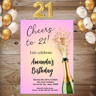 Einladung von Girl Pink zum 21. Geburtstag