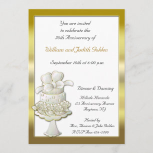 Einladung von Gold Cake