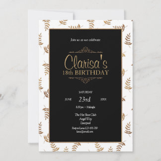 Einladung von Gold und Black zum Geburtstag