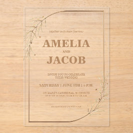 Einladung von Goldfloralen Rahmen