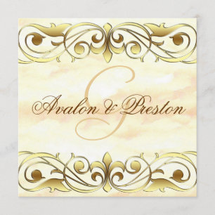 Einladung von Grand Duchess Gold Metal Marble