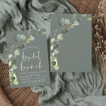 Einladung von Green Bridal Brunch im Rahmen der Bu Flyer<br><div class="desc">Das Budget Eukalyptus Greenery Sage Green Succulent Botanical Watercolor Spring Wedding Brautparty - Bridal Brunch Einladungen auf weißem Hintergrund - beinhaltet eine schöne und elegante Schrift Typografie mit modernen botanischen Blätter und Grün für die besondere Braut zu sein zu feiern.</div>