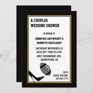 Einladung von Grey & Black Football Polterabend