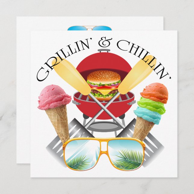 Einladung von Grillin und Chillin (Vorne/Hinten)
