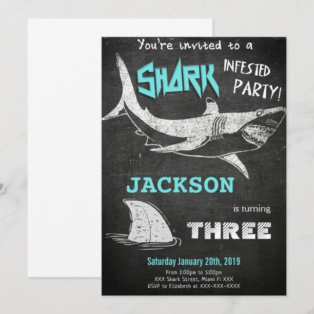 Einladung von Haien (Vorne/Hinten)