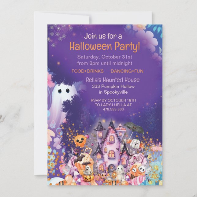 EINLADUNG VON Halloween-Party (Vorderseite)