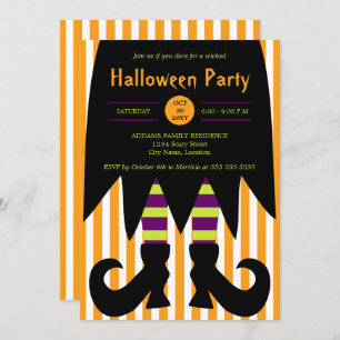 Einladung von Halloween-Party Hexe