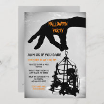 Einladung von Hand Skeleton Halloween-Party