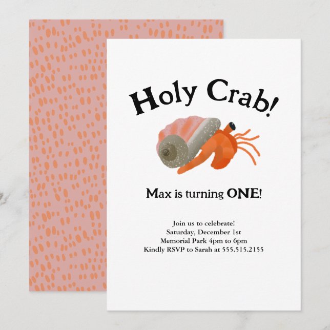 Einladung von Heiliger Krebs zum Geburtstag (Vorne/Hinten)