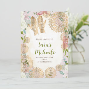 Einladung von Henna und Mehndi Mehndi