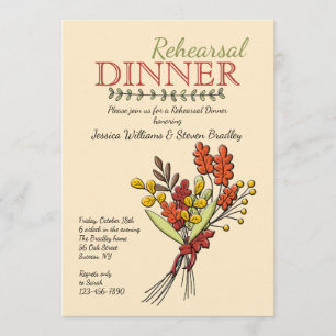 Einladung von Herbst Bouquet