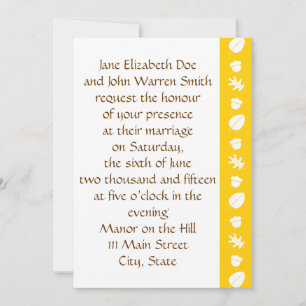 Einladung von Herbstlauben in Gelben Hochzeit