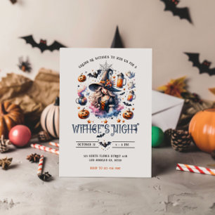 Einladung von Hexen zum nächtlichen Halloween-Part