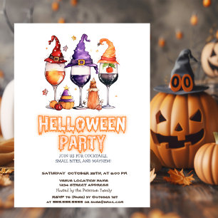 Einladung von Hexenhut-Halloween-Party