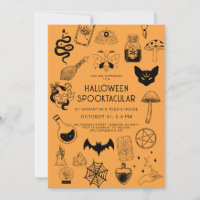 Einladung von Hexenmeister Halloween-Party