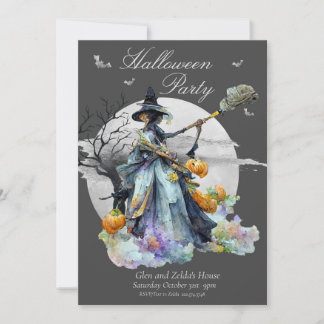 Einladung von Hexenmeister Halloween-Party