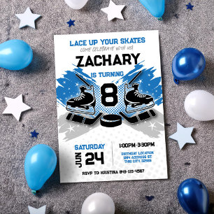 Einladung von Hockey Birthday   Skaten Invite