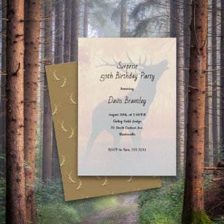 Einladung von Hunter Antlers Deer Birthday